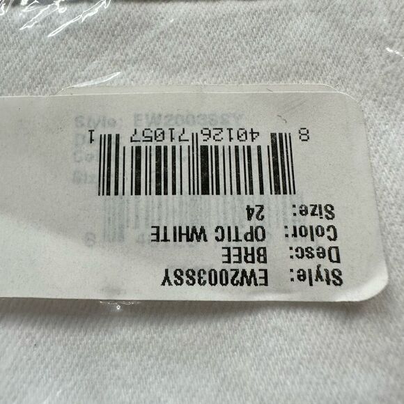 NWT EDWIN Women’s Bree Mid Rise Crop Straight Leg Ivory Jeans - Size 24 - Picture 4 of 10